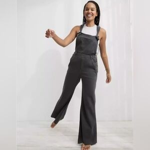 Aerie Gray wide leg overalls